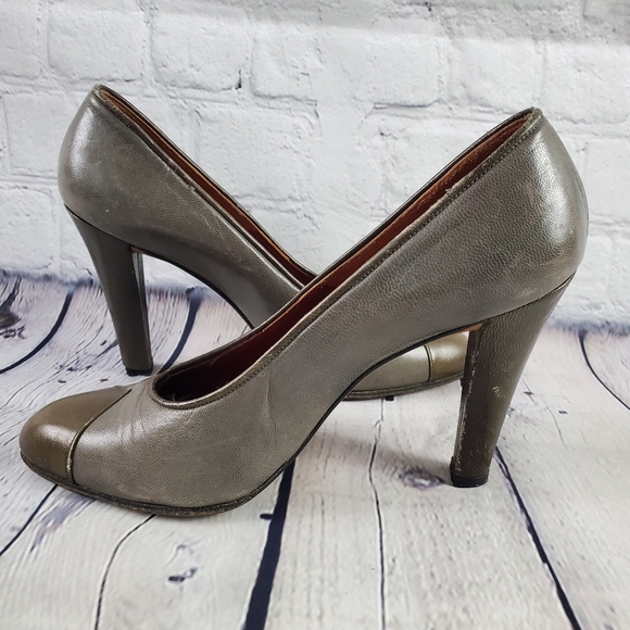 Yves Saint Laurent leather heels sz 5 - Picture 4 of 7